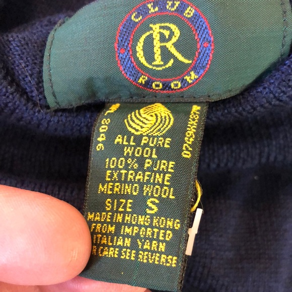 Vintage CLUB ROOM Sz Small MED
100% Extra Fine Merino Wool
Deep Navy HONG KONG - Picture 9 of 12